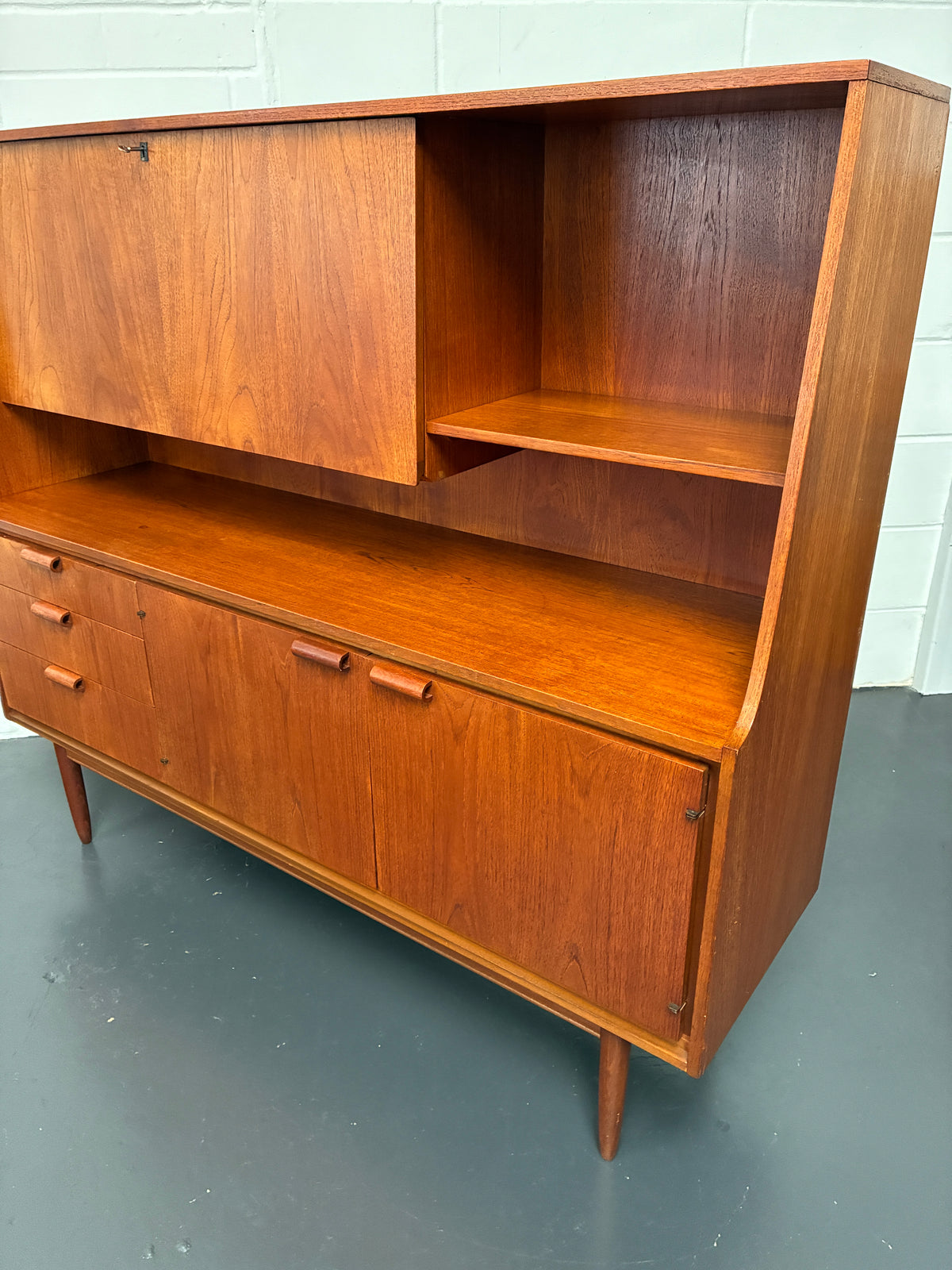 Vintage Mid-Century Teak Highboard by Frank Guille for Austinsuite
