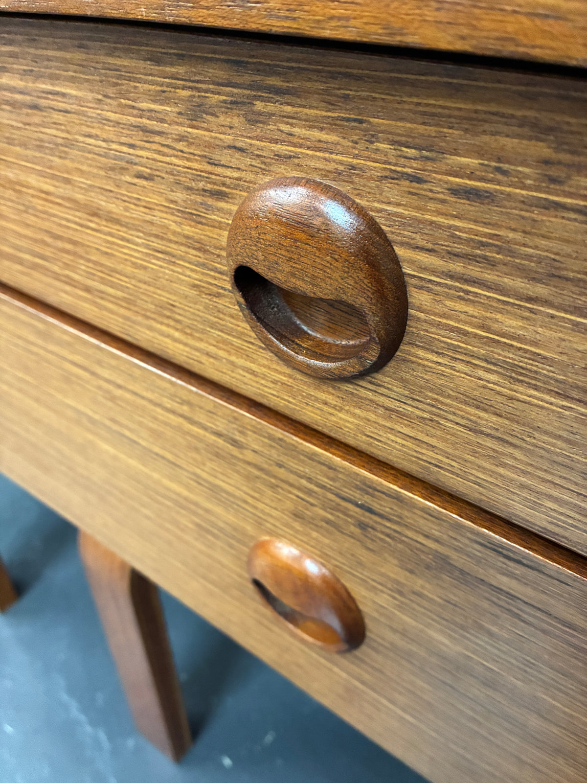 Pair of Vintage Mid-Century Schreiber Bedside Tables | Teak Bedside Cabinets