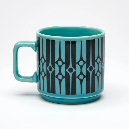 Hornsea Geometric Mug Teal Blue