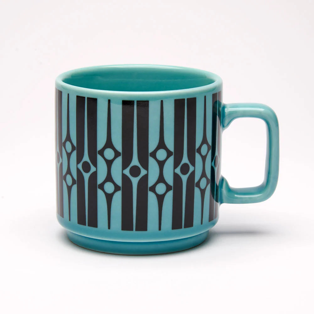 Hornsea Geometric Mug Teal Blue