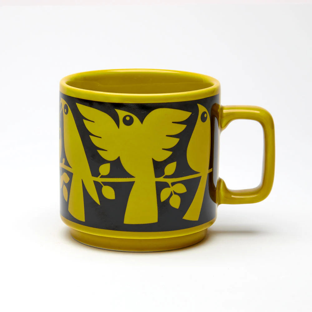 Hornsea Birds Mug Chartreuse Green